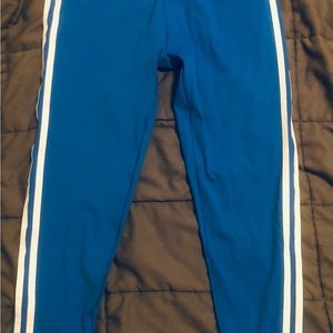Adidas 3-stripes 7/8 leggings in royal blue